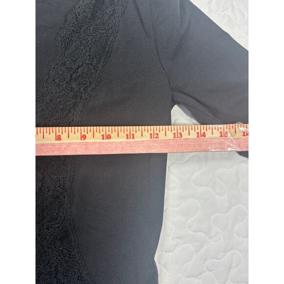 Wolford Black Texture Half Sleeve Body Suit Size Extra Small - Picture 4 of 6